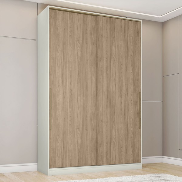 Guarda-Roupa Solteiro Modulado Seletto 2 Portas Areia/Jequitibá - Henn