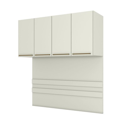 Armário Aéreo para Quarto Ponte Seletto 4 Portas Areia - Henn