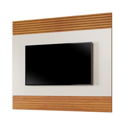 Painel para TV Até 58 Polegadas Madrid Ripado Naturalle/Off White - Mavaular