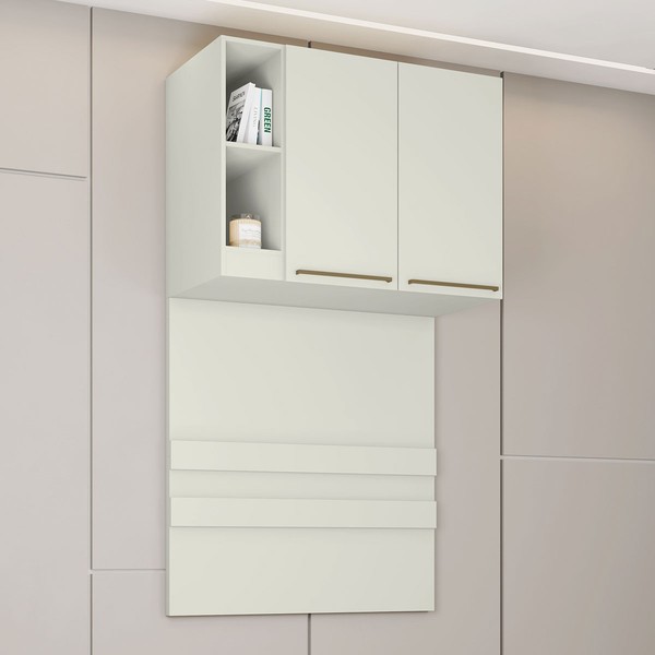 Armário Aéreo para Quarto Ponte Seletto 2 Portas Areia - Henn