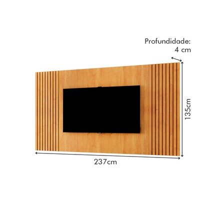 Painel para TV Até 65 Polegadas Piazza Ripado Naturalle - Mavaular