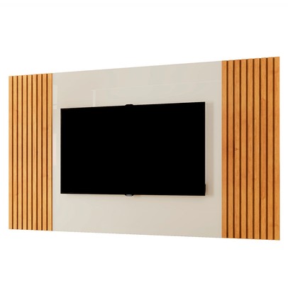 Painel para TV Até 65 Polegadas Piazza Ripado Naturalle/Off White - Mavaular