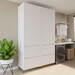 Armário de Cozinha Rainha 4 Portas 4 Gavetas 100% Mdf Branco - Nesher