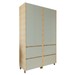 Armário de Cozinha Rainha 4 Portas 4 Gavetas 100% Mdf Nature/Verde - Nesher