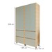 Armário de Cozinha Rainha 4 Portas 4 Gavetas 100% Mdf Nature/Verde - Nesher