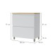 Balcão de Cozinha 80 Cm Rainha 1 Porta 1 Gaveta 100% Mdf Branco/Nature - Nesher