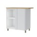 Balcão de Cozinha de Canto Rainha 1 Porta 1 Prateleira 100% Mdf Branco/Nature - Nesher