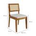 Mesa de Jantar 4 Lugares Donna com Vidro 100% Madeira Maciça Natural/Off White - Nesher