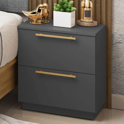 Mesa de Cabeceira Denver 2 Gavetas Alasca - Pnr Móveis