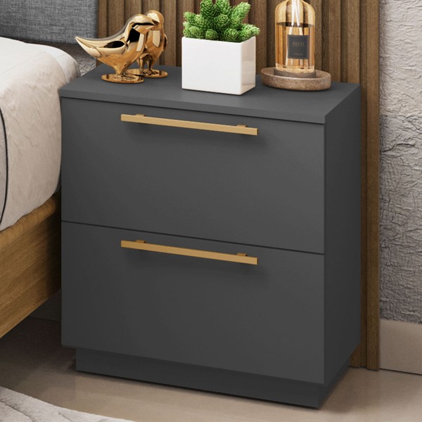 Mesa de Cabeceira Denver 2 Gavetas Alasca - Pnr Móveis