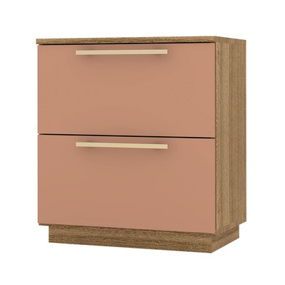 Mesa de Cabeceira Denver 2 Gavetas Nature/Camarim - Pnr Móveis