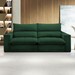 Sofá Retrátil e Reclinável Martinho 230cm Veludo Verde  - Celflex