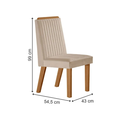 Mesa de Jantar 6 Lugares Prada com Vidro Cinamomo/Preto/Creme - Lj Móveis