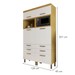 Armário de Cozinha Princesa 4 Portas 6 Gavetas 100% Mdf Freijó/Off White - Nesher
