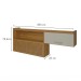 Armário Aéreo Cozinha 200 Cm Princesa 2 Portas Ripado 100% Mdf Freijó/Off White - Nesher