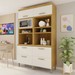 Armário de Cozinha Princesa 4 Portas 2 Gavetas 100% Mdf Freijó/Off White - Nesher
