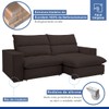 Sofá Retrátil e Reclinável Martinho 250cm Veludo Marrom  - Celflex