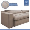 Sofá Retrátil e Reclinável Martinho 250cm Veludo Bege Escuro - Celflex