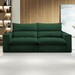 Sofá Retrátil e Reclinável Martinho 250cm Veludo Verde  - Celflex