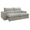 Sofá Retrátil e Reclinável Martinho 250cm Boucle Gelo - Celflex