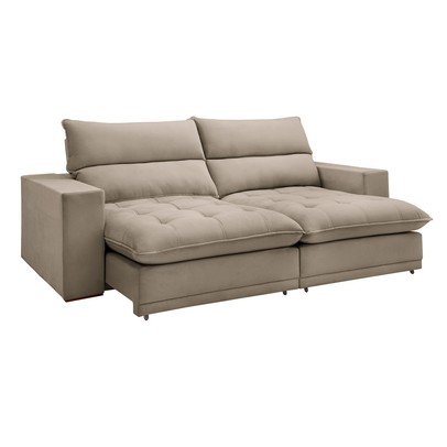 Sofá Retrátil e Reclinável Martinho 250cm Boucle Bege  - Celflex