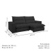 Sofá Retrátil e Reclinável Martinho 250cm Boucle Cinza  - Celflex