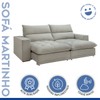 Sofá 4 Lugares Martinho Retrátil 20585 Boucle Gelo - Celflex