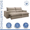 Sofá 4 Lugares Martinho Retrátil 20585 Boucle Bege - Celflex