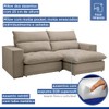 Sofá 4 Lugares Martinho Retrátil 20585 Boucle Bege - Celflex