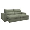 Sofá 4 Lugares Martinho Retrátil 20585 Boucle Verde - Celflex