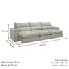 Sofá 4 Lugares Martinho Retrátil Boucle Gelo - Celflex