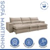 Sofá 4 Lugares Martinho Retrátil Boucle Bege  - Celflex