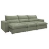 Sofá 4 Lugares Martinho Retrátil Boucle Verde - Celflex