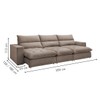 Sofá 5 Lugares Martinho Retrátil 20587 Boucle Bege  - Celflex
