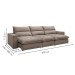 Sofá 5 Lugares Martinho Retrátil 20587 Boucle Bege  - Celflex