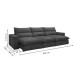 Sofá 5 Lugares Martinho Retrátil 20587 Boucle Cinza  - Celflex