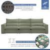 Sofá Retrátil e Reclinável Martinho 350cm Boucle Verde - Celflex