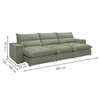 Sofá Retrátil e Reclinável Martinho 350cm Boucle Verde - Celflex