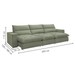 Sofá Retrátil e Reclinável Martinho 350cm Boucle Verde - Celflex