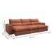 Sofá Retrátil e Reclinável Martinho 350cm Boucle Terracota  - Celflex
