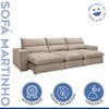 Sofá 5 Lugares Martinho Retrátil Boucle Bege  - Celflex