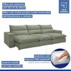 Sofá 5 Lugares Martinho Retrátil Boucle Verde - Celflex