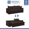 Sofá Cama 3 Lugares Arizona Retrátil 20735 Veludo Marrom  - Celflex