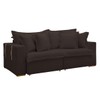 Sofá Cama 3 Lugares Arizona Retrátil 20735 Veludo Marrom  - Celflex