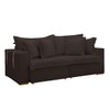 Sofá Cama 3 Lugares Arizona Retrátil 20735 Veludo Marrom  - Celflex
