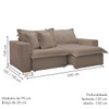Sofá Cama 3 Lugares Arizona Retrátil 20735 Veludo Bege Escuro - Celflex