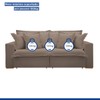 Sofá Cama 3 Lugares Arizona Retrátil 20735 Veludo Bege Escuro - Celflex
