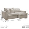Sofá Cama 3 Lugares Arizona Retrátil 20735 Veludo Bege Claro  - Celflex