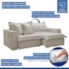 Sofá Cama 3 Lugares Arizona Retrátil 20735 Veludo Bege Claro  - Celflex