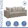 Sofá Cama 3 Lugares Arizona Retrátil 20735 Veludo Bege Claro  - Celflex